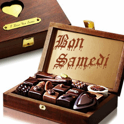 Gif animé Bon samedi chocolats